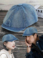 ผ้าฝ้าย DENIM Beret หมวกผู้ชายผู้หญิง2023แฟชั่นฤดูใบไม้ผลิ VINTAGE boinas parres blinders newsboy หมวกแบนหมวกแปดเหลี่ยม อื่นๆ Organizer