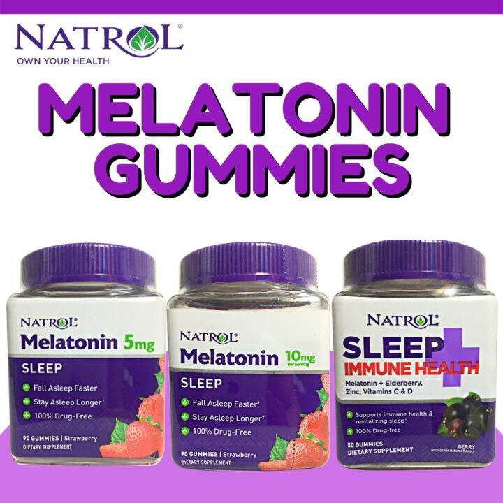 Onhand Natrol Melatonin Gummies 5mg 10mg / Sleep Immune Health