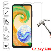 2ชิ้นกระจกนิรภัยสำหรับ A04 Samsung Galaxy A04s แกน A04 A04e ฟิล์มแก้วปกป้องหน้าจอ