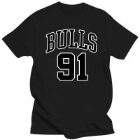 【อเนกประสงค์】เสื้อผ้าบุรุษ PixHe Bulls 91เสื้อยืด91 Bulls เสื้อยืด Dennis Rodman