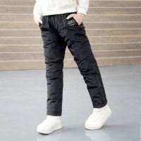 New Winter Boys Down Cotton Warm Trousers Baby Waterproof Snow Pants Children 2-12T Clothes For Girls legging Trousers