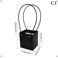 CK กล่องดอกไม้แบบพกพากันน้ำถุงกระดาษพกพาสะดวกกระเป๋าถือกระดาษคราฟท์กล่องของขวัญสำหรับงานเลี้ยง