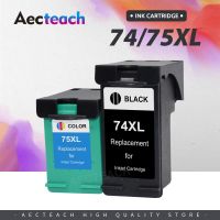 Aecteach 74ตลับหมึกตลับหมึกสำหรับ HP 75 XL สำรอง75XL 74xl สำหรับ Hp Photosmart C4200 C4280 C4345 C4380 C4385 J6480 J5780 C4480