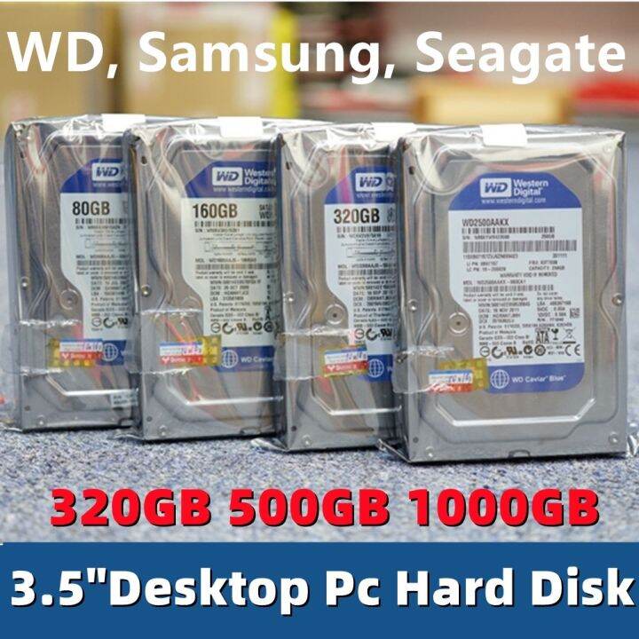 1TB Desktop HDD Hard Disk WD 1TB / 500GB / 320GB 3.5 inch SATA PC CCTV