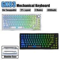 GK83 Mechanical Aluminum 2.4G 5.1 RGB Hotswappable Knob Transparent Keycaps Switches