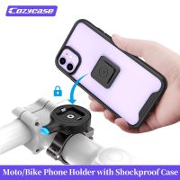 Cozycase Motorcycle Bike Phone Holder Cellphone Shockproof Case for 12 Pro Max 360° Rotatable Anti-Shake Stable Bicycle Mount