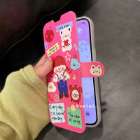 ฝาพับด้านบน iphone เชลล์ Cute girl handbook cartoon flip cover for iPhone14pro Max Apple 13 mobile phone case 12/11 Japan and Korea