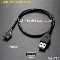 1Pcs 5Pin Motherboard DuPont 2.54mm To USB Data Line Adapter DuPont Printer Extension Wire 0.5 Meter Connecting Cable