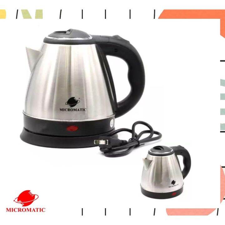 Micromatic Electric Kettle 1.2L Stainless Steel Lazada PH
