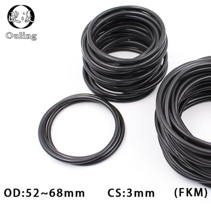 Pc Lot Fluorine Rubber Ring Black Fkm O Ring Seal Od