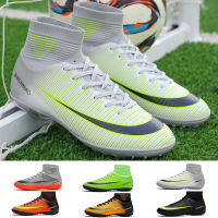 Men Football Boots High Ankle Football Shoes Kids Outdoor Training Turf Soccer Shoes Breathable Soccer Cleats Boys Sport Sneaker