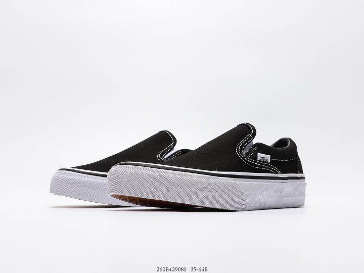 รองเท้าผ้าใบvans-slip-on-สีดำ-เผื่อไซส์-รองเท้าผ้าใบผู้ชายและผู้หญิง-รองเท้าลำลอง-มีเก็บปลายทาง