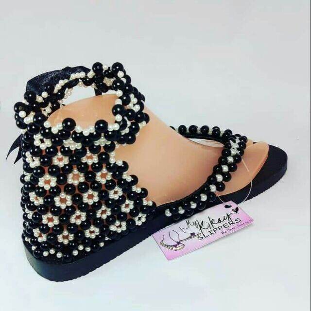 Beaded slipper sandal design collection.MY KIKAY SLIPPER! Lazada PH