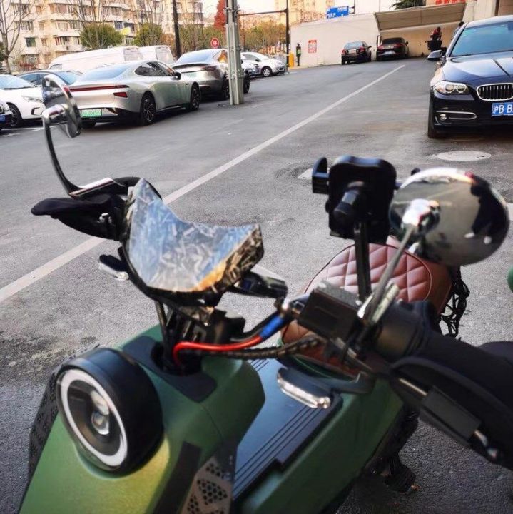 retro-รอบกระจกมองหลังรถจักรยานยนต์คันโค้งสะท้อนแสง-prince-car-รถยนต์ไฟฟ้ารถจักรยานยนต์ไฟฟ้าลูกวัวดัดแปลงกระจกมองหลัง
