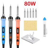 80W Digital Soldering Iron Adjustable Temperature Electric Solder Iron Rework Station Handle Heat Pencil Welding Repair Tools