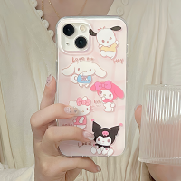 เคสซิลิโคนนิ่มลายการ์ตูน Hello Kitty My Melody เคสโทรศัพท์มือถือลาย Pochacco Kuromi สำหรับ iPhone 14 Pro Max 13 Pro Max Max ฝาหลังสำหรับ iPhone 12 Pro Max 11