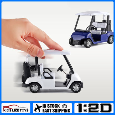 KLT 1:20รถเข็นสำหรับตีกอล์ฟรถบรรทุกโมเดลรถยนต์ของเล่นอัลลอยโลหะหล่อเหล็กสำหรับยานพาหนะ Kids Toys งานอดิเรก