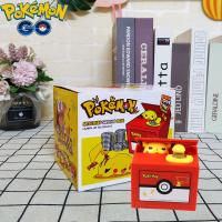 Original Pokemon Childrens Piggy Bank Electric Pikachu Steal Money Toys Anime Peripherals Creativity Lucky Elves Action Figure