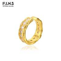 F.I.N.S 1ชิ้นเพชรสังเคราะห์ S925เงินสเตอริ่ง925หูปลอกสำหรับเครื่องประดับอย่างดีหู Catilage เนื้อไม่เป็นชิ้น