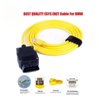 การจัดส่งของไทย High Quality ENET Cable for BMW F-series ICOM Enet to OBDII Coding Hidden Data Tool OBD2 Car Diagnostic Cable