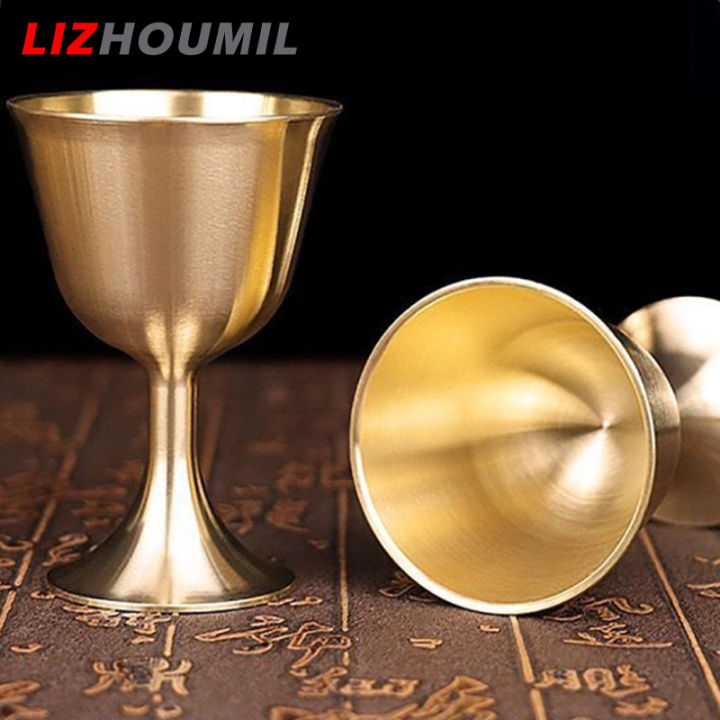 lizhoumil-เครื่องประดับสไตล์จีนโบราณทองเหลืองแก้วไวน์แก้วน้ำแก้วไวน์ปาร์ตี้ไวน์บ้าน
