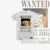 Anime Shirt - ETQTCo. - One Piece - Wanted Poster - Zoro เสื้อยืดลายฤดูร้อน S-5XL