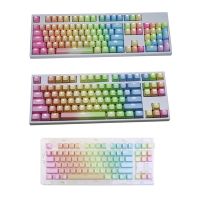 （Miss qis keycap）1เซ็ตเปลี่ยน PBT ปุ่มกด87 104 108ตัวอักษรโปร่งใส KeysS ฉีด BackliCap สำหรับแป้นพิมพ์กล