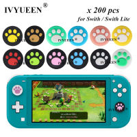 IVYUEEN 200ยูนิตสำหรับนินเท็นนินเทนโด Switch Lite JoyCon Controller Og Thumb Sticks Genggaman ฝาปิดสำหรับ Nintendo Switch จอยที่สามารถนำมาประกอบกันได้