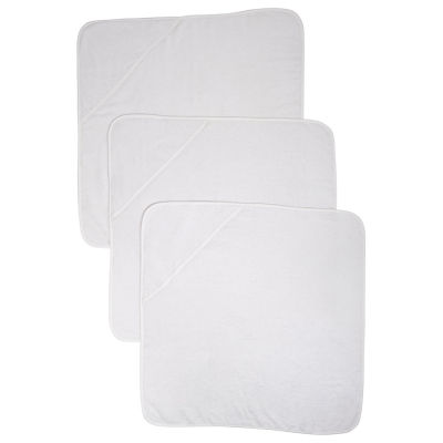 ผ้าเช็ดตัวแบบมีฮู้ด Mothercare cuddle n dry hooded towels - white - 3 pack A0770