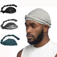 Feng Qi shop Fashion Bandana Hood with Pre-tied Skull Cap for Men and Women, Sleeping Cap Hair Cover