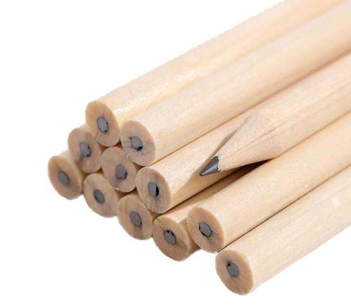 1pc-hb-wooden-sketching-pencil-office-and-school-writing-round-rod-long-smooth-drawing-easy-to-sharpen-175mm