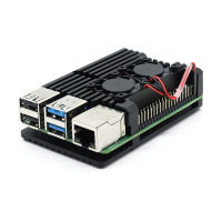 Raspberry Pi 4 Model B Dual Fans CNC Aluminum Alloy Case Metal 5 Color Armor Shell with Heat Sinks for Raspberry Pi 4B3B+3B