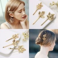 Fashion Metal Hair Accessories Bobby Pin Barrettes Bride Hairpins Women Hair Clip Leaf Shape