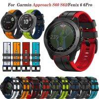 สมาร์ทวอทช์22 26มม. สำหรับ Garmin Fenix 6 6X Pro 5 5X Plus 7 7X 935 Epix สายนาฬิกาข้อมือวงเข้า S60 S62สายซิลิโคน Easyfit