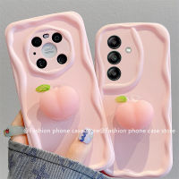 เคส Samsung Galaxy A14 A24 A34 A54 A71 A51 A22 A12 A11 4G 5G LTE Macaron Phone Case สีชมพูพร้อมช่องใส่ลูกพีชน้ำผึ้งนิ่มที่บีบอัดฝาครอบหลังซิลิโคนป้องกันเลนส์แบบรวมทุกอย