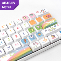 ABACUS XDA PBT Keycaps 127 Keys Dye-Sublimation Animal Party Keycap Set for DIY Custom Mechanical Game Keyboard Keycaps