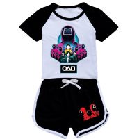 ℡ 2-16Y Cartoon Game Set Kids Short Sleeve T-Shirts Pants 2pcs/set Childrens Pyjamas Outfits