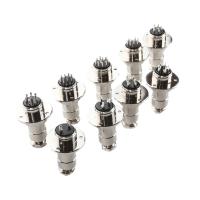 1 Set 20mm GX20 (2/3/4/5/6/7/8Pin) with Flange Male Female 20mm Wire Panel Connector DF20 Circular Welding Aviation Plug Socket