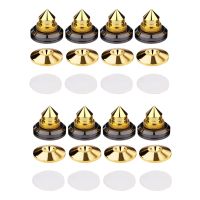 8X Gold Speaker Spike with Floor Discs Stand Foot Isolation Spikes Professional Speaker Accessories