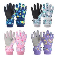 【LZ】₪  Crianças crianças luvas de esqui 9 a 13 anos inverno snowboard neve quente luva meninos menina à prova dwaterproof água engrossar luvas dedo quente