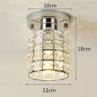 Led Ceiling Lights Crystal Lampshade Gold/Silver Plafonnier Living Room Bedroom Modern Round Square Decorative Ceiling Lamp E27