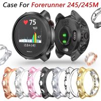 Ultra Thin Protective Case For Garmin Forerunner 245 245M 245 Music Smart Watch Cover Soft TPU Frame Shell Protector Accessories Screen Protectors