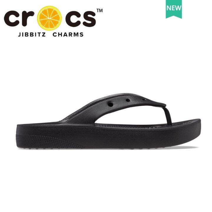 รองเท้าแตะชายหาด-crocs-แท้-classic-platform-flip-สไตล์คลาสสิก-พื้นนิ่ม-ส้นหนา-ใส่สบาย-dd