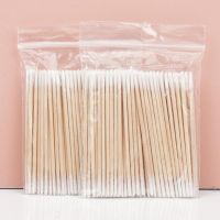 ☂❄☈ Double head Disposable Ultra-small Cotton Swab Lint Free Micro Brushes Wood Cotton Buds Swabs Eyelash Glue Removing Tools