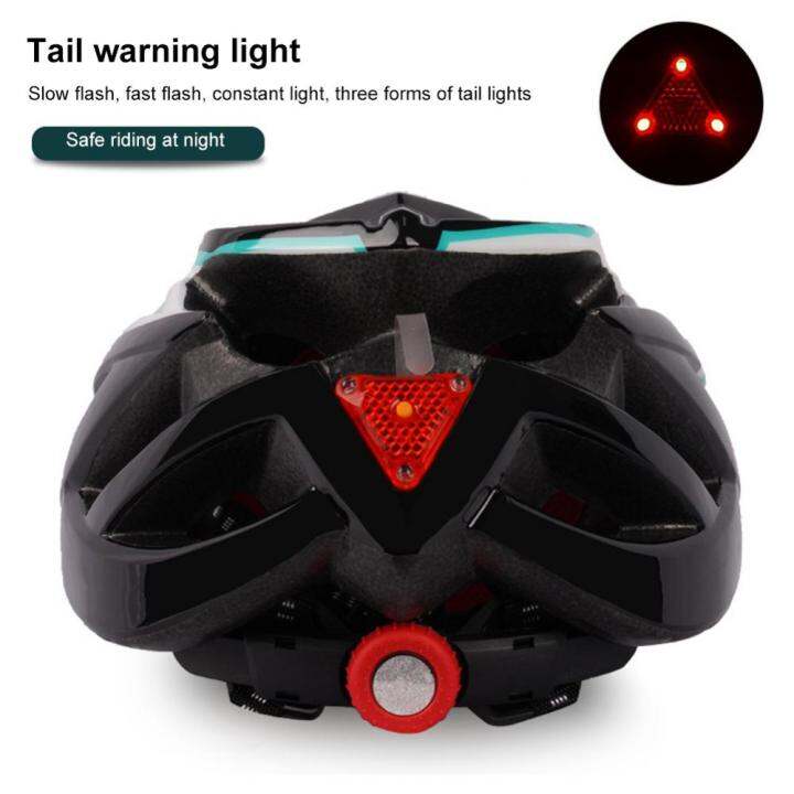 ultralight-หมวกกันน็อคจักรยานพร้อมไฟท้าย-led-แบบถอดได้-mountain-road-bike-riding-safety-anti-collision-cap-sports-gear-helmet