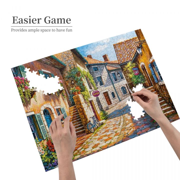rue-de-village-wooden-jigsaw-puzzle-500-pieces-educational-toy-painting-art-decor-decompression-toys-500pcs