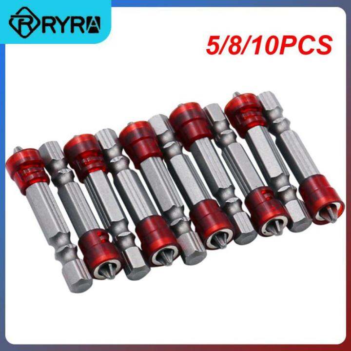 5-8-10pcs-electric-screw-cutting-single-cross-cross-head-wind-screwdriver-bit-magnetic-coil-screwdriver-bits-cross-anti-slip-screw-nut-drivers