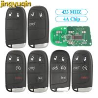 Jingyuqin ชิป4A 433Mhz สำหรับ Fiat 500 500L 500X 2015 2016 2017 2018 2019รถสมาร์ทรีโมทรถยนต์ที่ห้อยกุญแจ