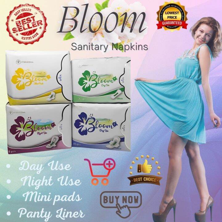 Bloom Sanitary Napkins with Negative Ions > packed in foodgrade