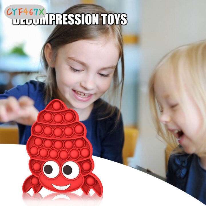 cyf-cartoon-crabs-shaped-decompression-toy-silicone-relieve-stress-improve-concentration-educational-toy-for-children-adult